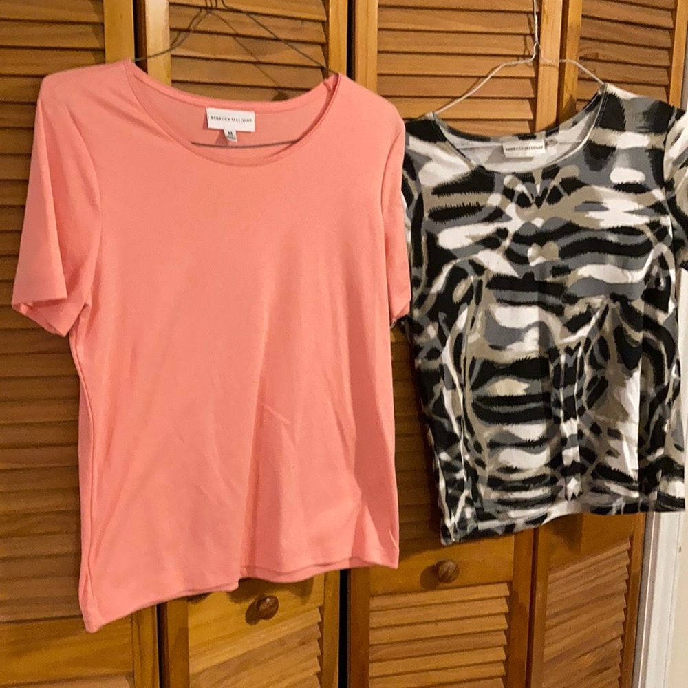 2 short sleeve tee shirts